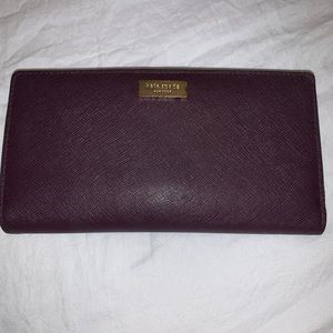Late spade maroon wallet